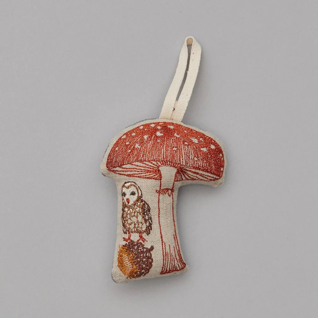 Owl with Mushroom Ornament | Coral & Tusk - Bon Ton goods