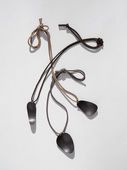 Oxidized Bronze Large Stone Pendant | Mikkel Brøgger - Bon Ton goods