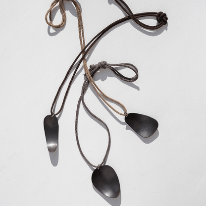 Oxidized Bronze Large Stone Pendant | Mikkel Brøgger - Bon Ton goods