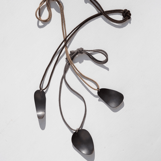 Oxidized Bronze Large Stone Pendant | Mikkel Brøgger - Bon Ton goods