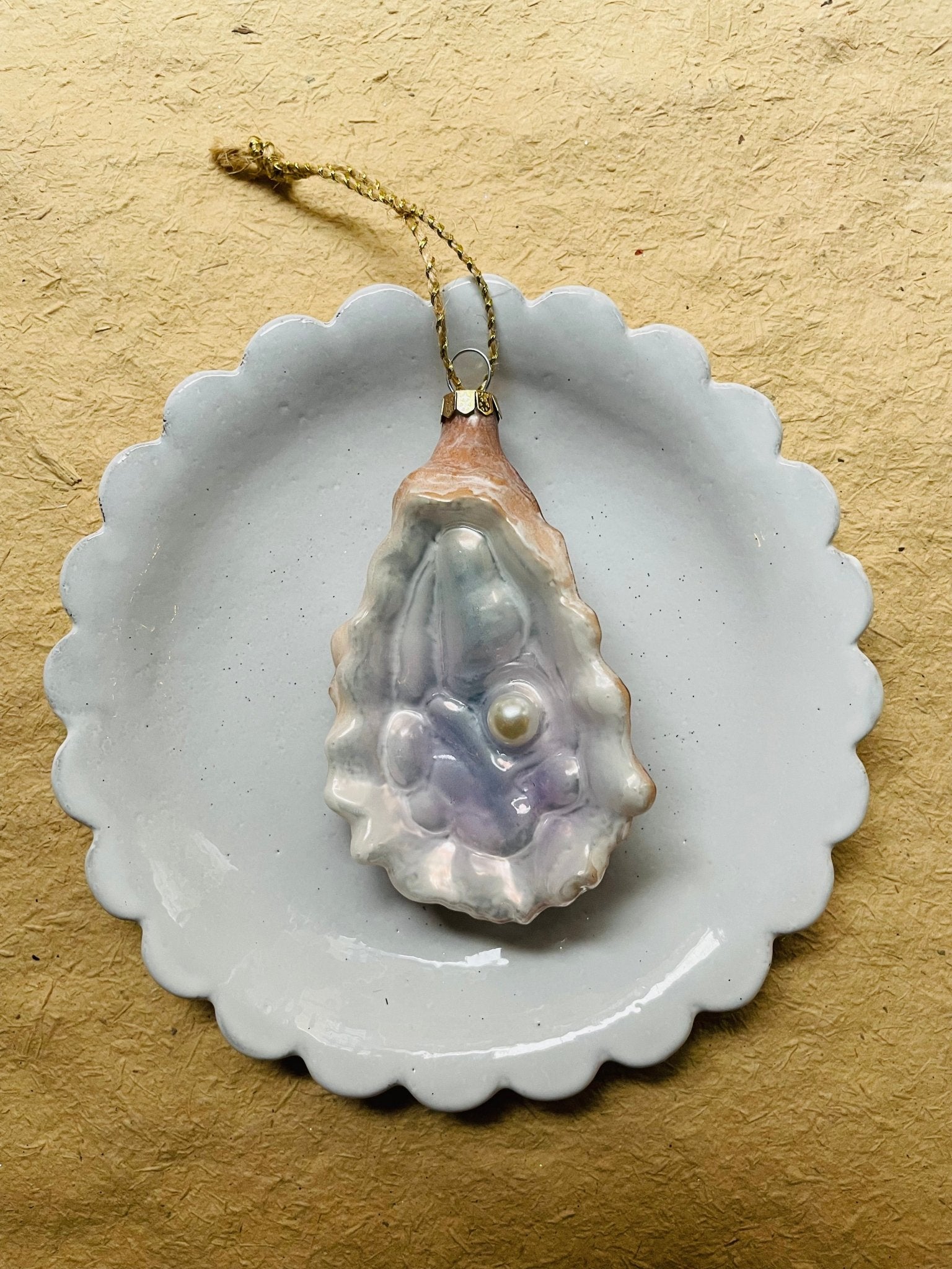Oyster Glass Ornament - Bon Ton goods