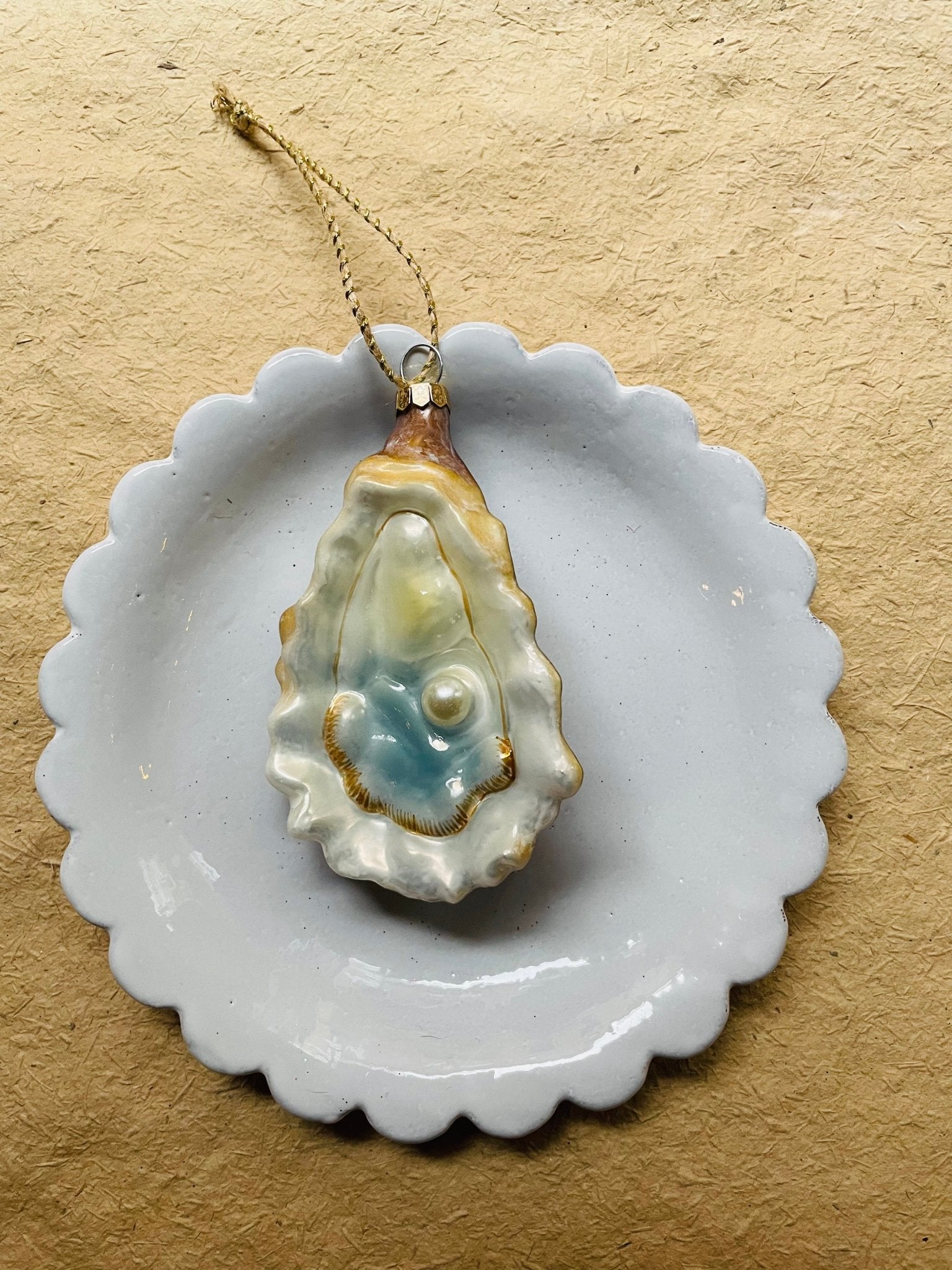 Oyster Glass Ornament - Bon Ton goods