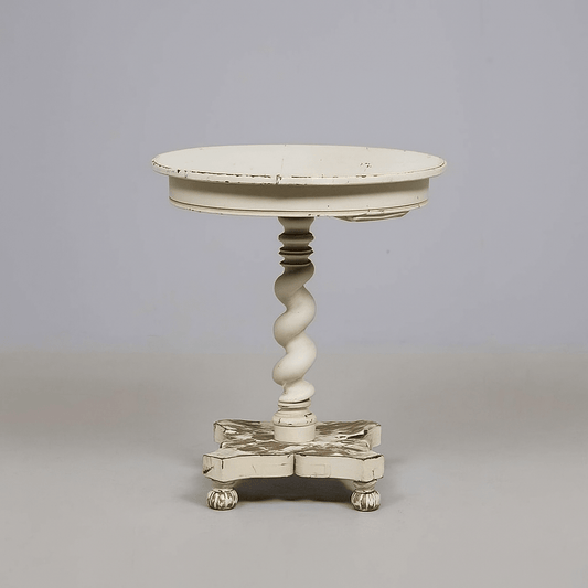 Painted Column Table, 20th Century, D 64 × H 75 cm - Bon Ton goods
