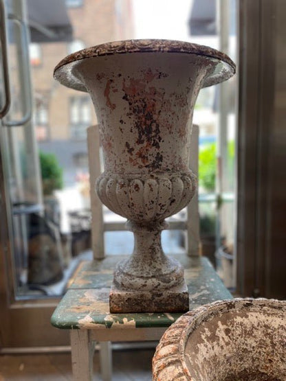 Pair of Antique Belgian Cast Iron Garden Urns, 19th Century - Bon Ton goods