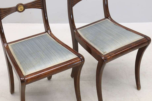 Pair of English Dining Chairs, Early 20th Century - Bon Ton goods