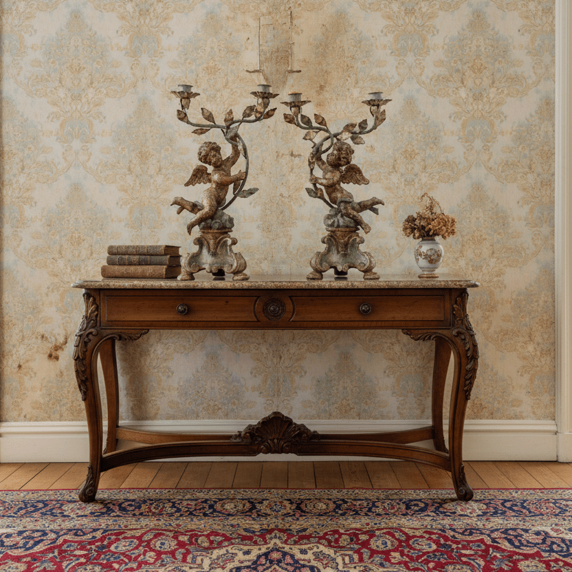 Pair of Figural Renaissance-Style Cherub Candelabras - Bon Ton goods