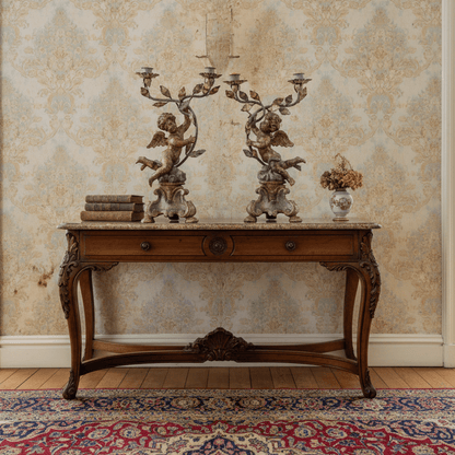 Pair of Figural Renaissance-Style Cherub Candelabras - Bon Ton goods