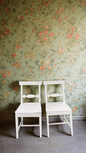 Pair of Vintage Painted Wooden Chairs - Bon Ton goods