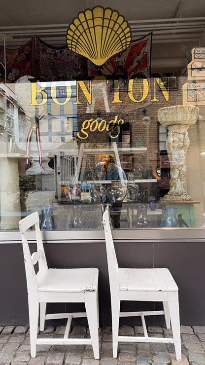 Pair of Vintage Painted Wooden Chairs - Bon Ton goods