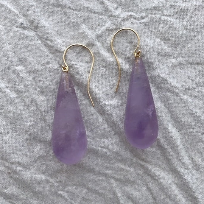 Pale Amethyst Drop Earrings - Bon Ton goods