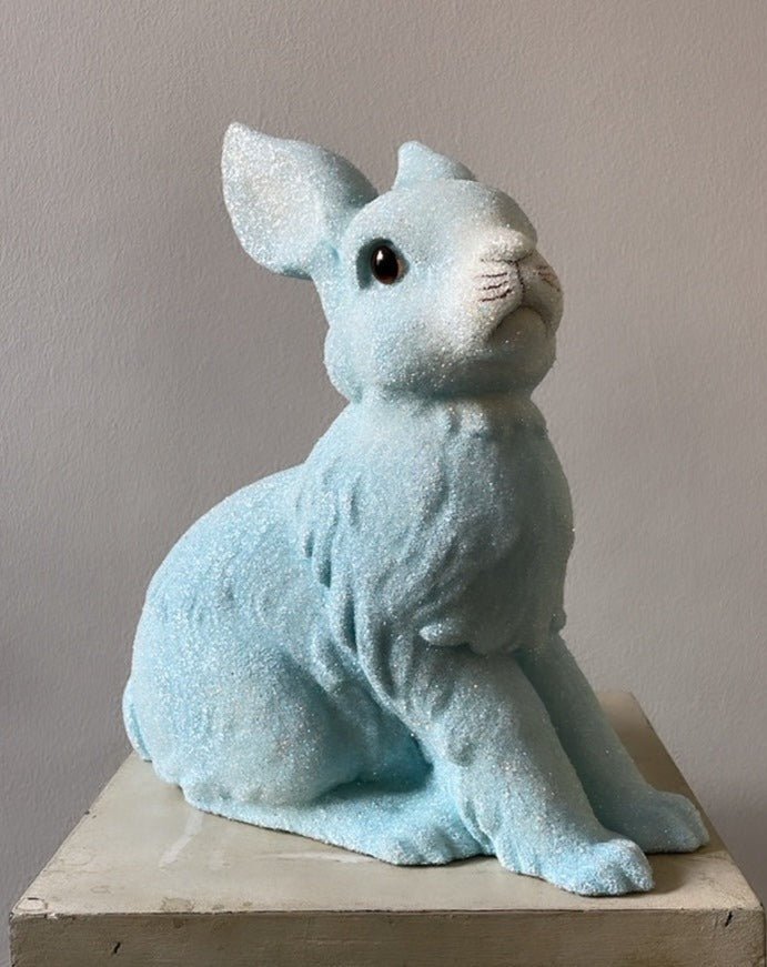 Pale Blue Beaded Bunny | Ino Schaller - Bon Ton goods