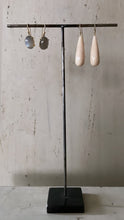 Load image into Gallery viewer, Pale Grey Oval Moonstone Earrings - Bon Ton goods

