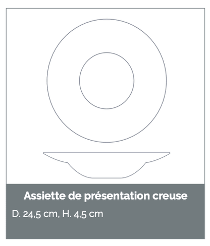 Papéete Hollow Charger Presentation Creuse | Atelier Saint André Perrin - Bon Ton goods