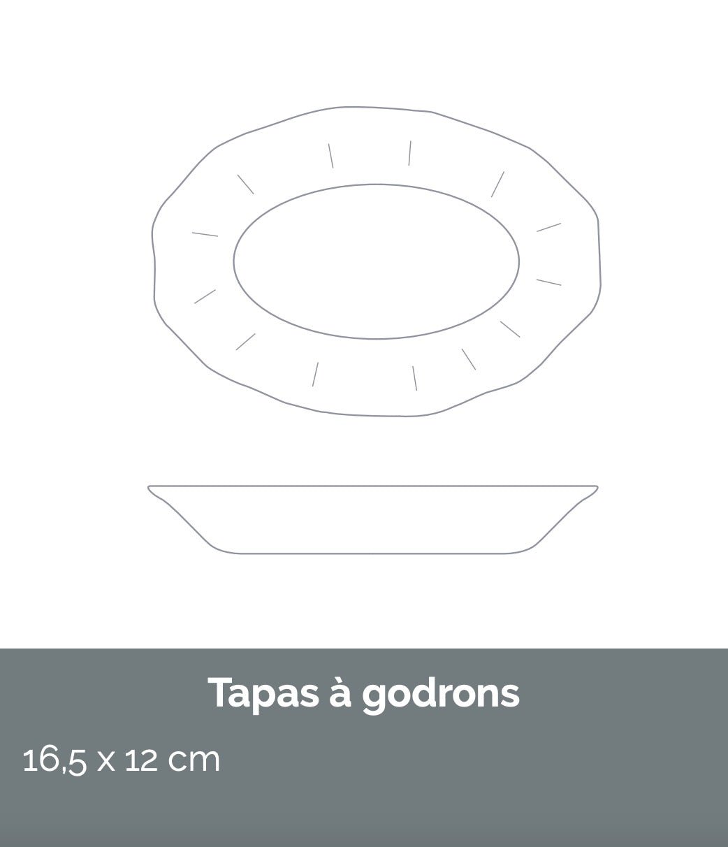 Papeete Scalloped Oval Dish Tapas a Godrons | Atelier Saint André Perrin - Bon Ton goods