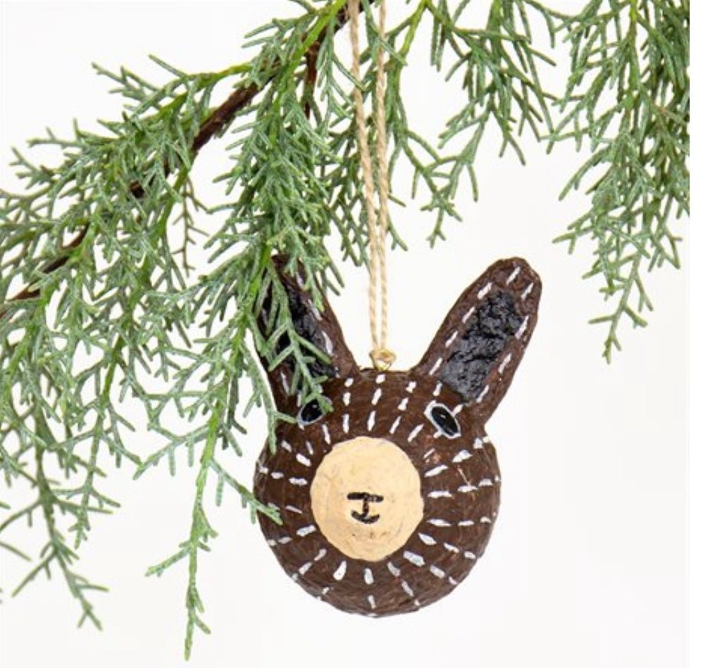 Papier-Mâché Bear Christmas Ornament by A World of Craft, Swedish-designed handmade Christmas decoration