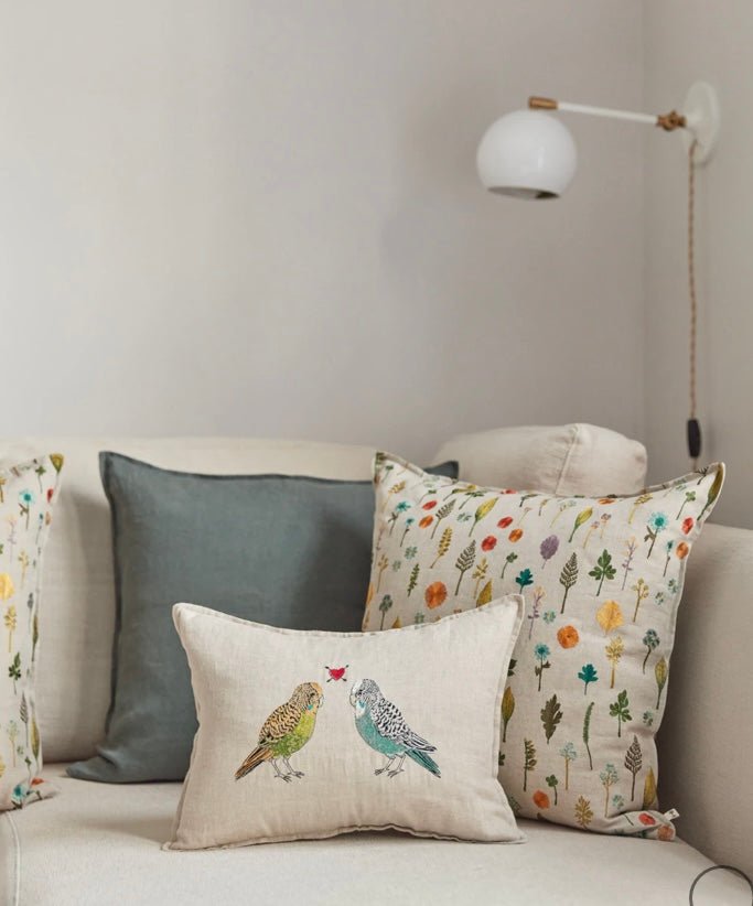 Parakeet Love Pillow - Bon Ton goods