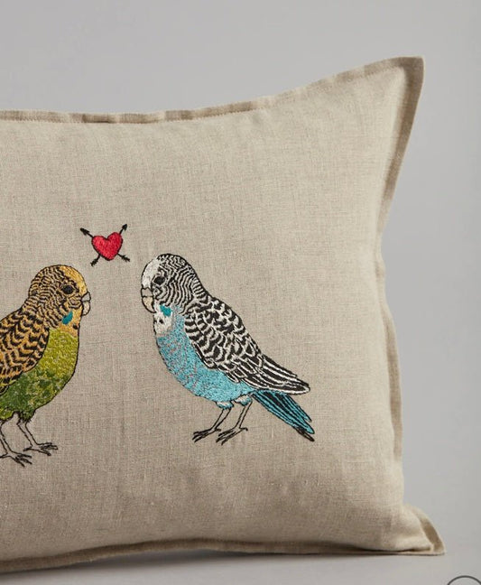 Parakeet Love Pillow - Bon Ton goods
