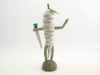 Parsnip Person Figure | Vintage by Crystal Spun Cotton Ornament - Bon Ton goods
