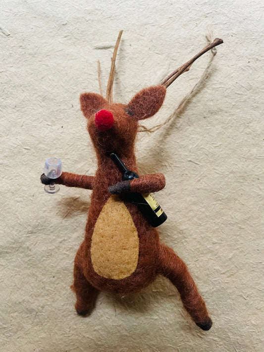 Party Reindeer Christmas Ornament - Bon Ton goods
