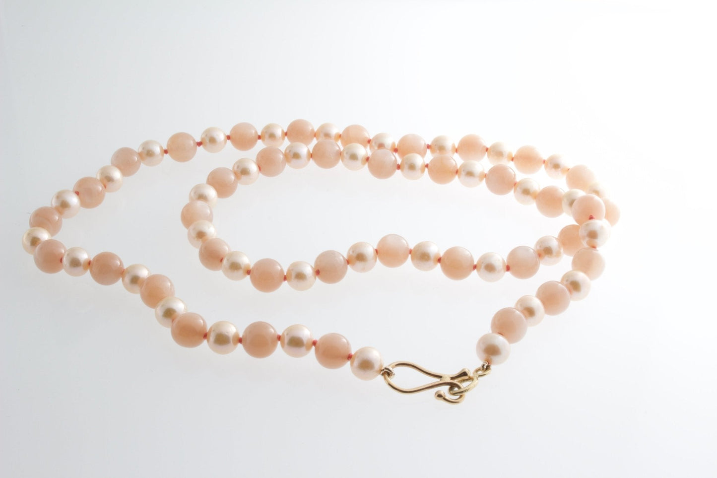Peach Moonstone and Pink Pearl Necklace | Mikkel Brøgger - Bon Ton goods