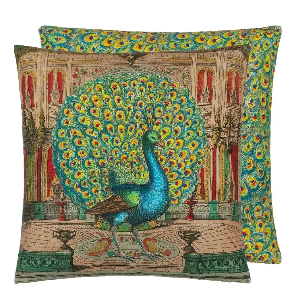 Peacock Emerald Cushion | John Derian - Bon Ton goods