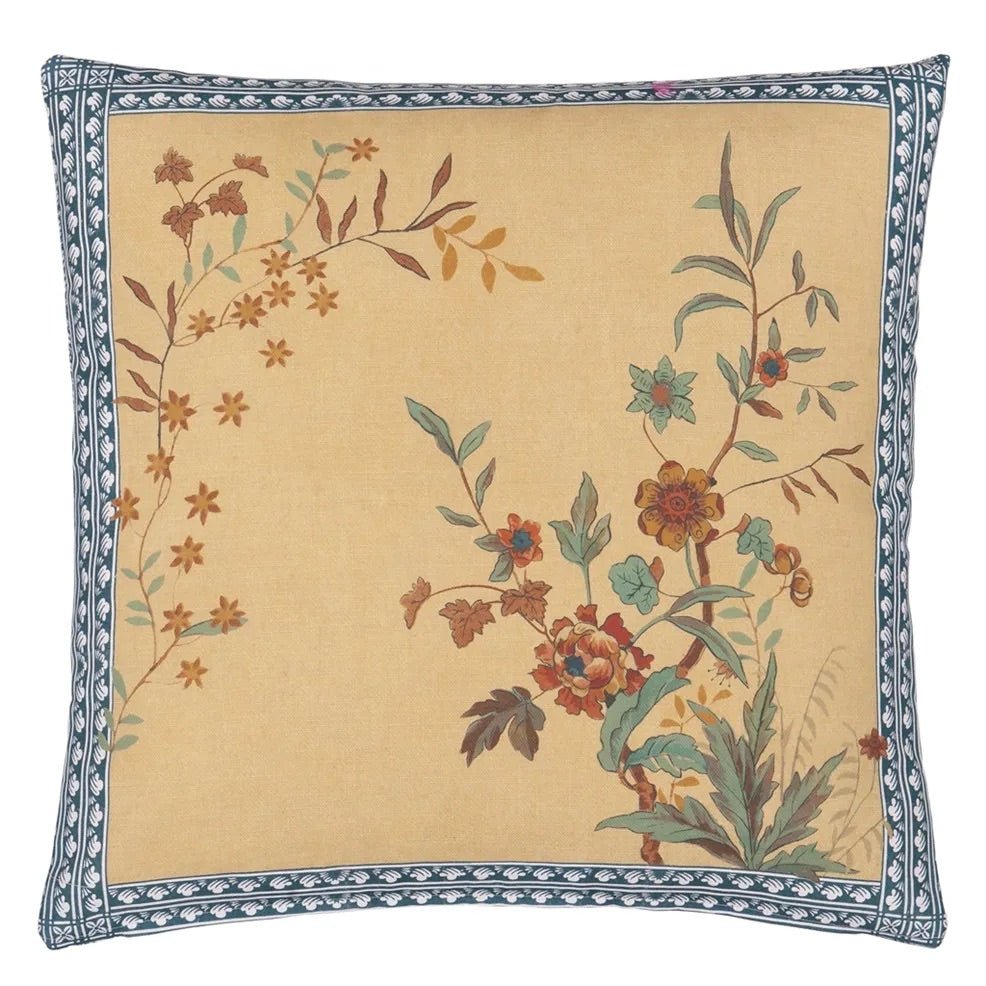 Peacock Toile Sepia Cushion | John Derian - Bon Ton goods