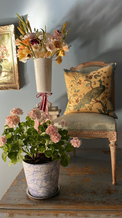 Peacock Toile Sepia Cushion | John Derian - Bon Ton goods