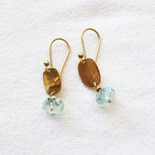 Load image into Gallery viewer, Pebble Aquamarine Earrings - Bon Ton goods
