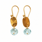 Pebble Aquamarine Gold Earrings | Mikkel Brøgger - Bon Ton goods