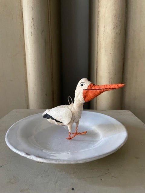 Pelican - Vintage by Crystal | Vintage by Crystal Spun Cotton Ornament - Bon Ton goods