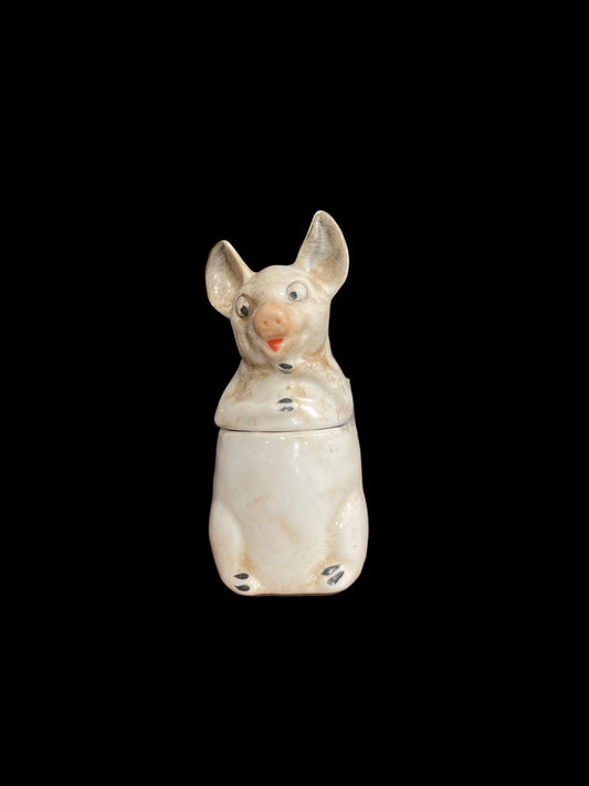 Pig in Waistcoat (c. 1900) French Mustard Pot - Bon Ton goods