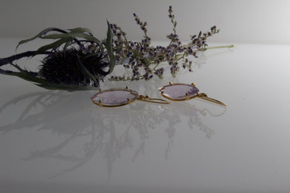 Pink Amethyst Faceted Earrings | Mikkel Brøgger - Bon Ton goods