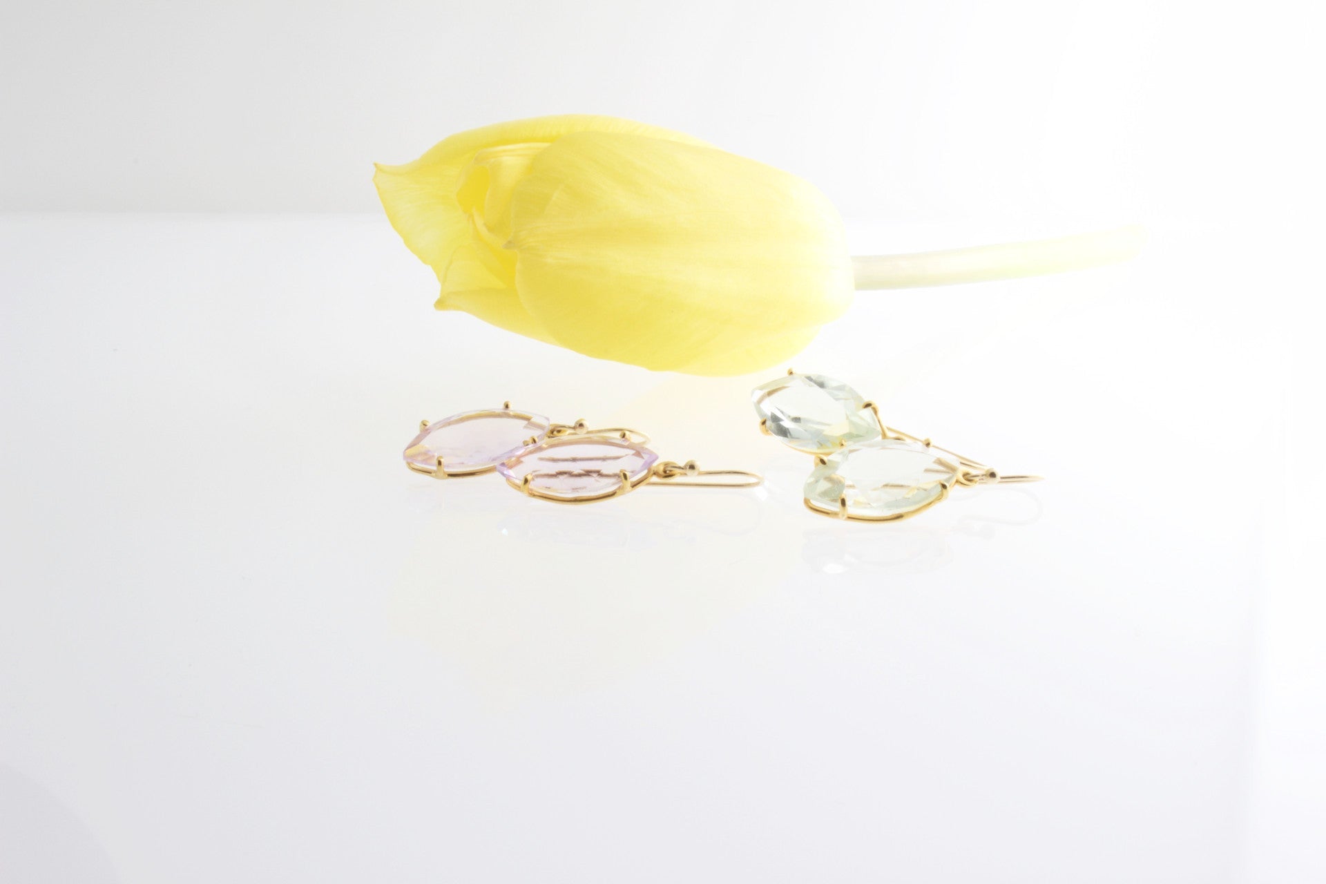 Pink Amethyst Faceted Earrings | Mikkel Brøgger - Bon Ton goods