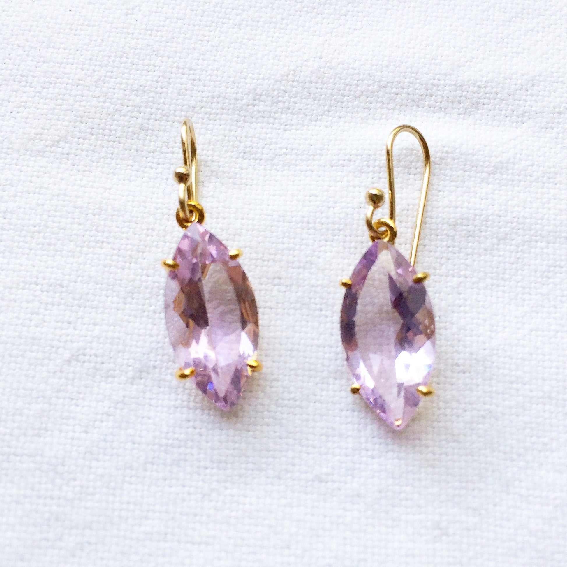 Pink Amethyst Faceted Earrings | Mikkel Brøgger - Bon Ton goods