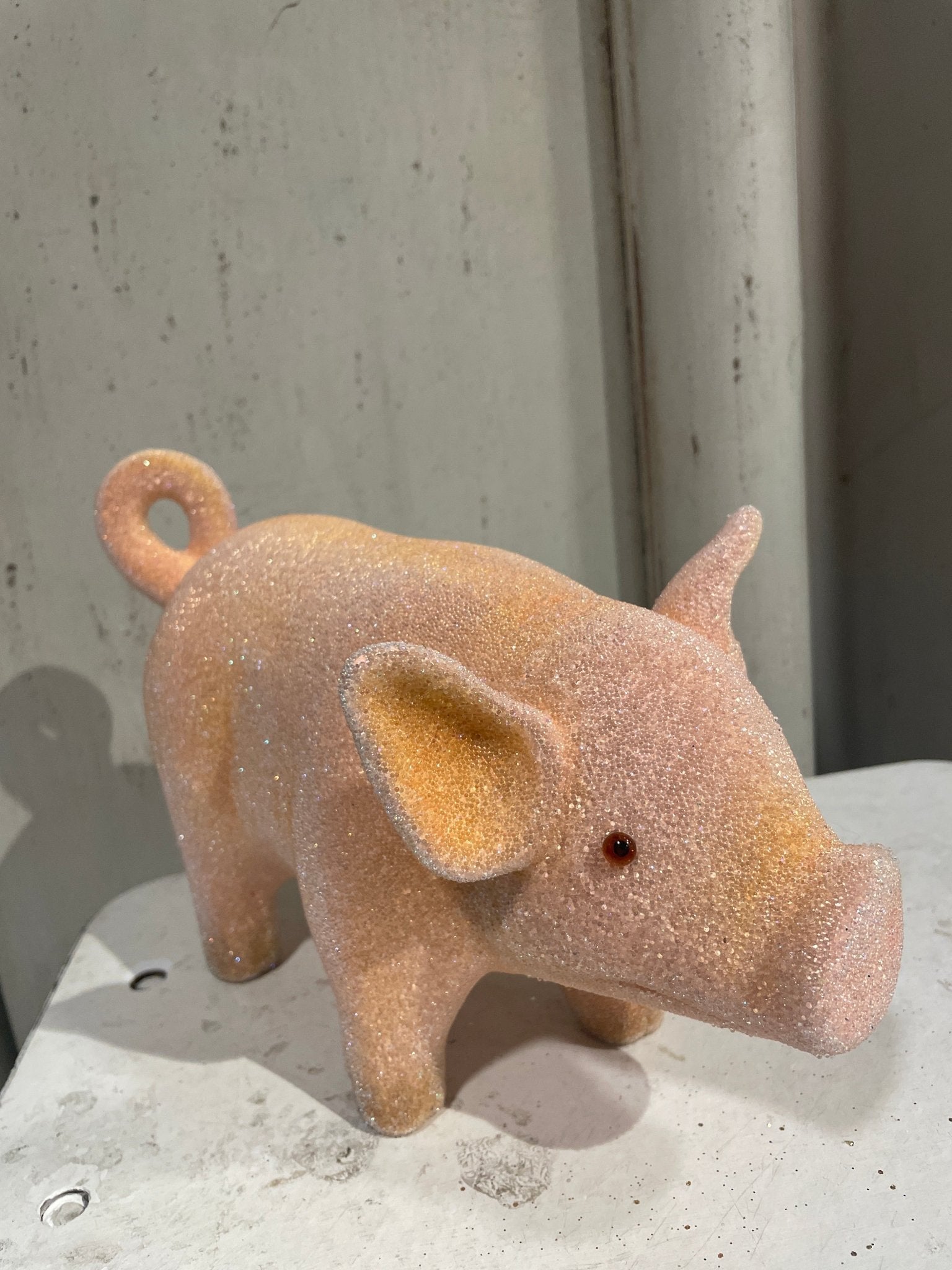 Pink Beaded Pig - Large | Ino Schaller - Bon Ton goods
