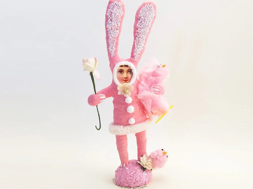 Pink Bunny Child Figure - Vintage by Crystal - Bon Ton goods