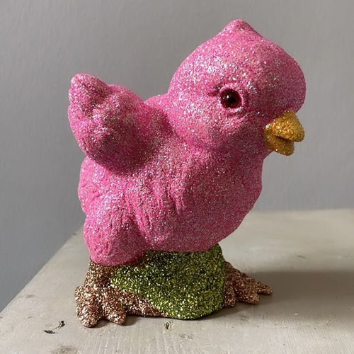 Pink Chick Glitter Chicken - Spreading Wings - Ino Schaller - Bon Ton goods