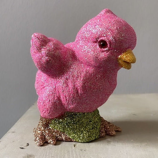 Pink Chick Glitter Chicken - Spreading Wings | Ino Schaller - Bon Ton goods