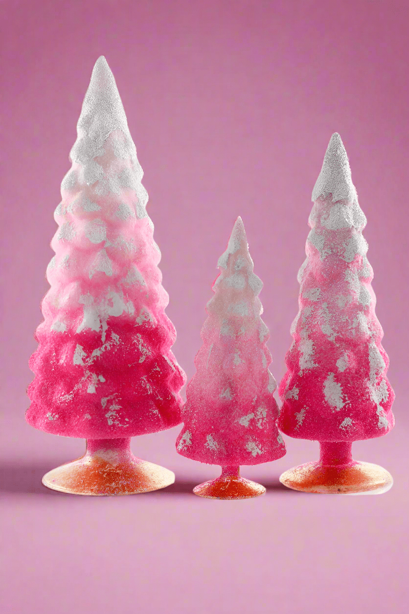 Pink Glitter Gradient Tree - Three Sizes - Bon Ton goods