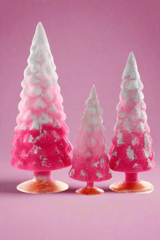 Pink Glitter Gradient Tree - Three Sizes - Bon Ton goods