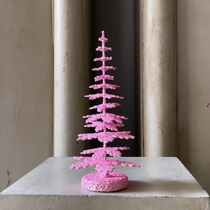 Pink Glitter Spruce - Cardboard Christmas Trees | Ino Schaller - Bon Ton goods