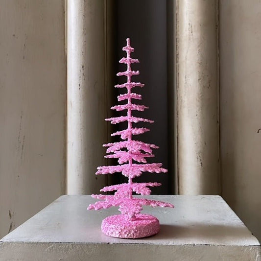 Pink Glitter Spruce - Cardboard Christmas Trees | Ino Schaller - Bon Ton goods