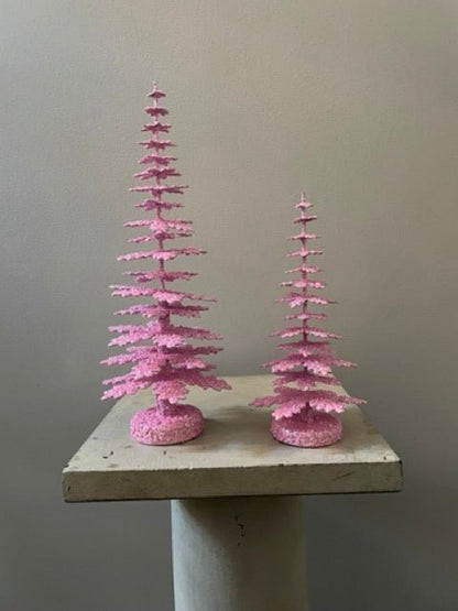 Pink Glitter Spruce - Cardboard Christmas Trees | Ino Schaller - Bon Ton goods