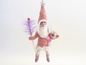 Pink Santa Goose Feather Ornament | Vintage by Crystal Spun Cotton Ornament - Bon Ton goods