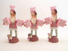 Load image into Gallery viewer, Pink Santa With Presents Figure - Vintage Inspired Spun Cotton - Bon Ton goods
