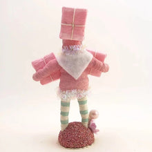 Load image into Gallery viewer, Pink Santa With Presents Figure - Vintage Inspired Spun Cotton - Bon Ton goods
