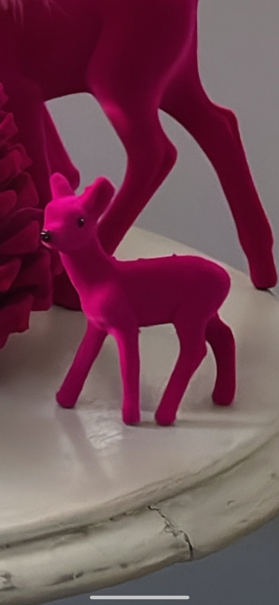Pink Velvet Deer - Small | Ino Schaller - Bon Ton goods