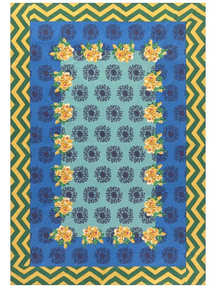 Planet Blue Celadon Tablecloth - 220X350 | Lisa Corti - Bon Ton goods