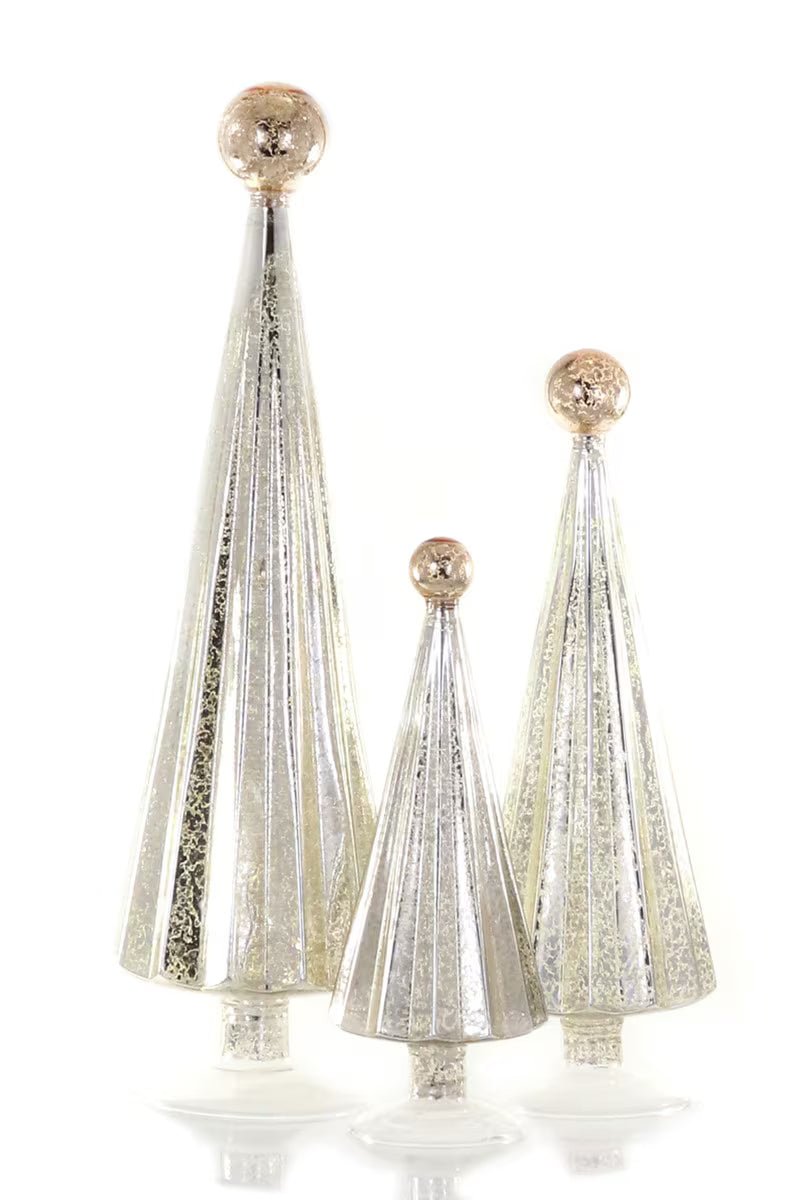 Pleated Tree – Gold/Silver Christmas Decoration - Bon Ton goods