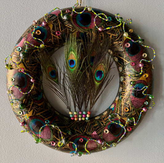 Plumage Nocturne Wreath | Eclectic Tree - Bon Ton goods